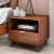 Durian Bed Side Table in Dark Oak Finish